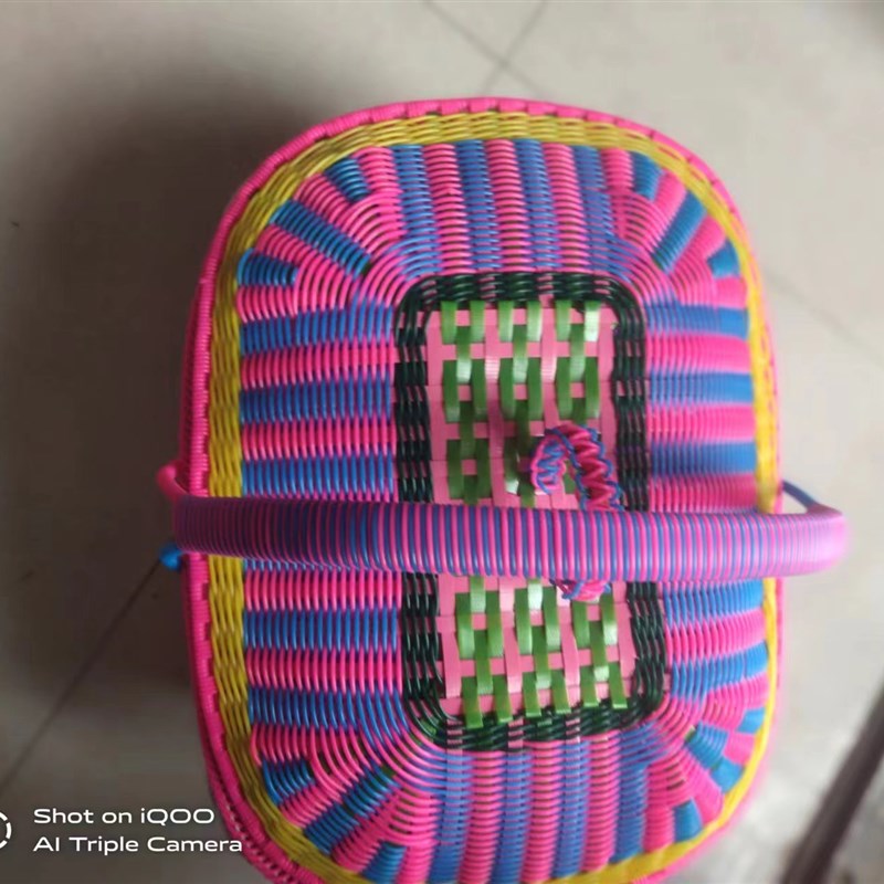 手工编织篮子手提菜篮水果篮购物篮收纳筐野餐篮鸡蛋篮柳编藤条