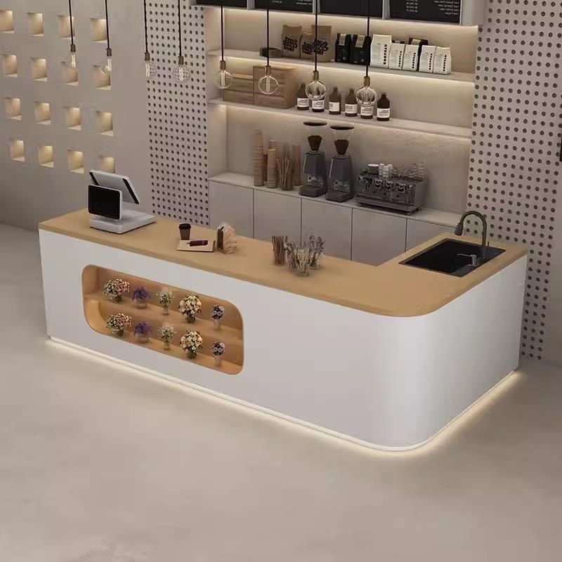 奶茶咖啡店收银台宠物店花店操作台水果店现代简约水吧台转角定制,商业/办公家具,收银台,淘宝优惠券,粉丝福利购,淘宝优惠卷