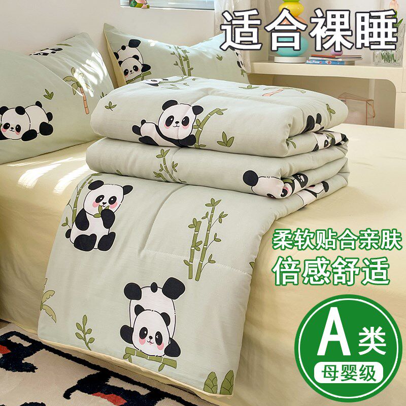 A类夏被全棉空调被纯棉可机洗夏季四件套宿舍单双人夏凉被薄被子