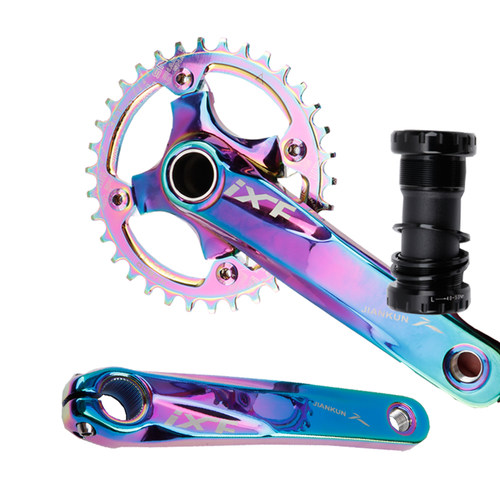 健坤IXF山地车中空一体牙盘曲柄改装单盘 9S 10/11速32T34T36T42T