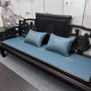 2025新款红木沙发坐垫冬夏两用实木椅子座垫防滑茶椅凉席垫子定制