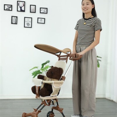 婴儿手推车折叠免安装双向座椅可登机,旋转座椅可躺可坐