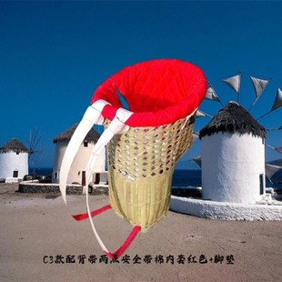 背娃背篓竹编婴儿背篓背小孩安全带四川背篼儿童背幼儿背筐背篼