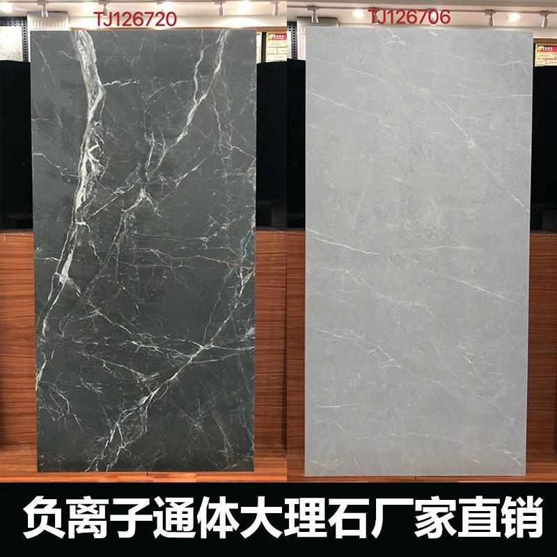 背景墙地板灰色客厅地砖60 通体大理石瓷砖20x10铺深灰色 石0地大