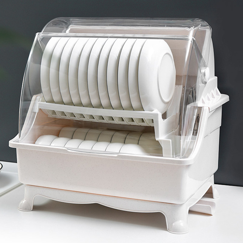厨房放碗筷收纳盒家用特大碗碟置物架沥水碗架带盖盘子餐具装碗柜,厨房/烹饪用具,碗架,淘宝优惠券,粉丝福利购,淘宝优惠卷
