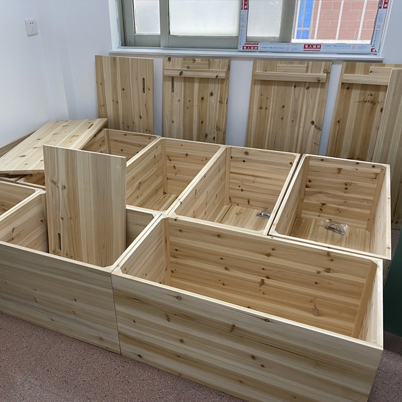 木箱储物箱榻榻米木箱拼床实木床加宽床卧室飘窗地台柜收纳箱定制