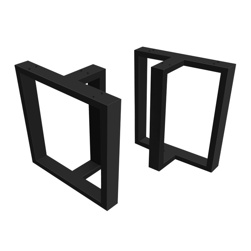 铁艺桌腿支架岩板办公桌子腿底座餐桌脚金属茶几桌架书桌脚架定制