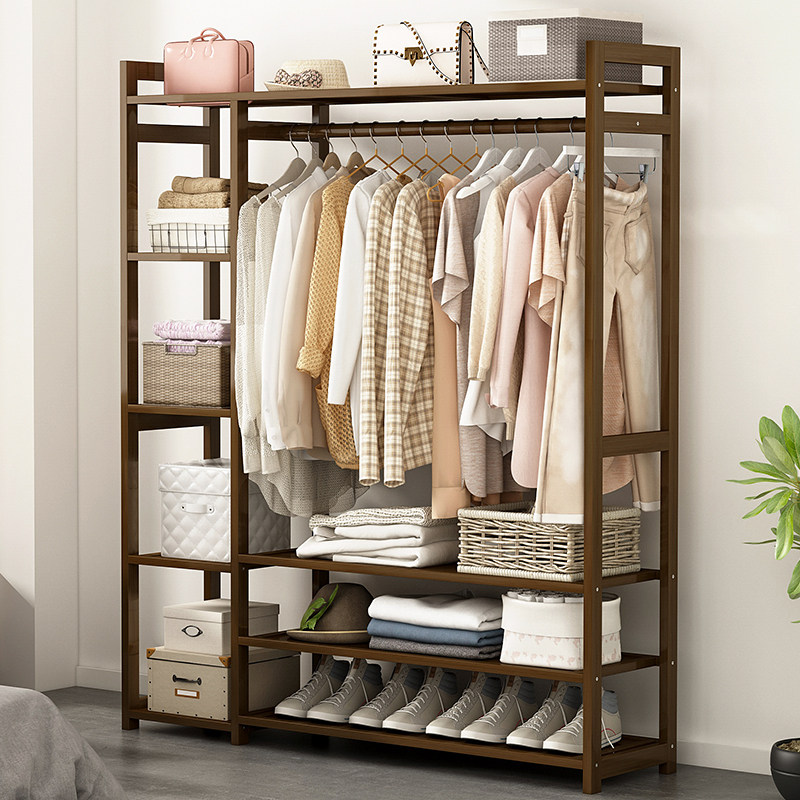 家用落地衣架实木置物儿童衣柜简易省空间宿舍收纳衣橱储物挂衣架,收纳整理,木质衣架,淘宝优惠券,粉丝福利购,淘宝优惠卷
