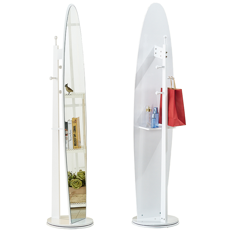 穿衣镜全身镜试衣镜女旋转落地镜立体家用镜网红置地收纳长镜子