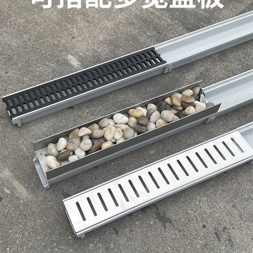 成品排水沟u型槽厨房水沟槽庭院花园地沟下M水道不锈钢盖板u形小y