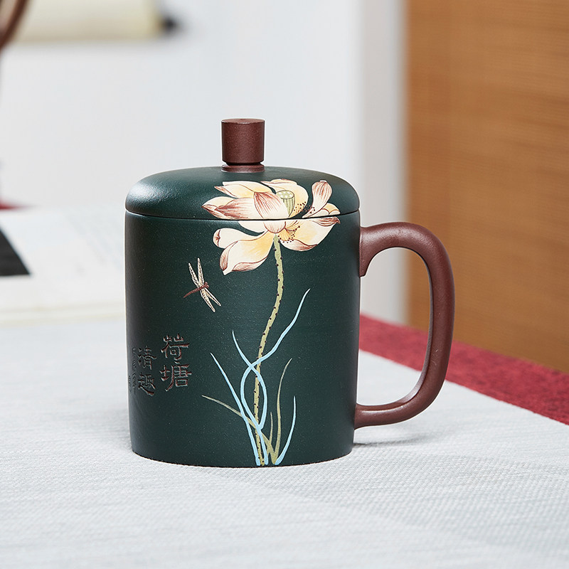 紫砂杯茶杯女士个人专p用精致喝茶杯子办公室高档泡茶杯主人杯盖