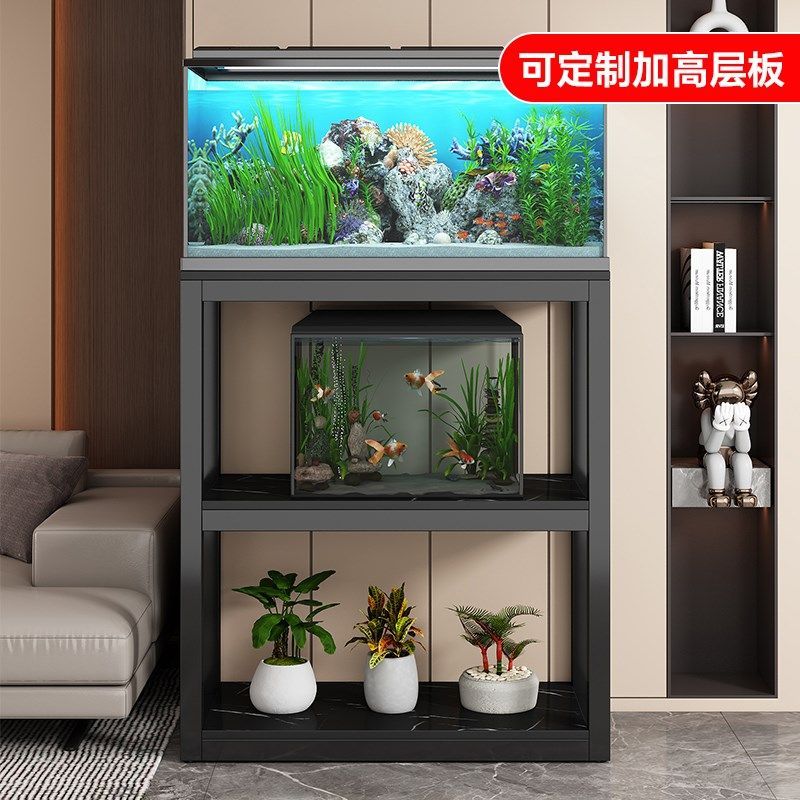 鱼缸架定制加厚客厅鱼缸架子小型金属鱼缸底座底柜水族箱底架拖架