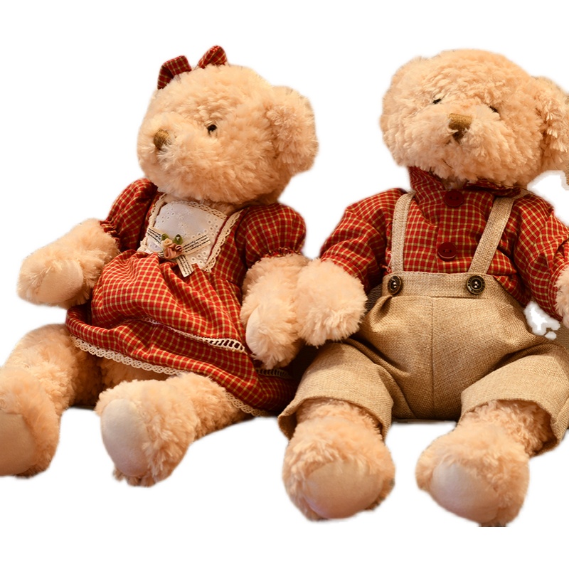 结婚婚礼压牀娃娃娃娃一对抱枕新婚礼物婚房公仔熊情侣摆件送新人