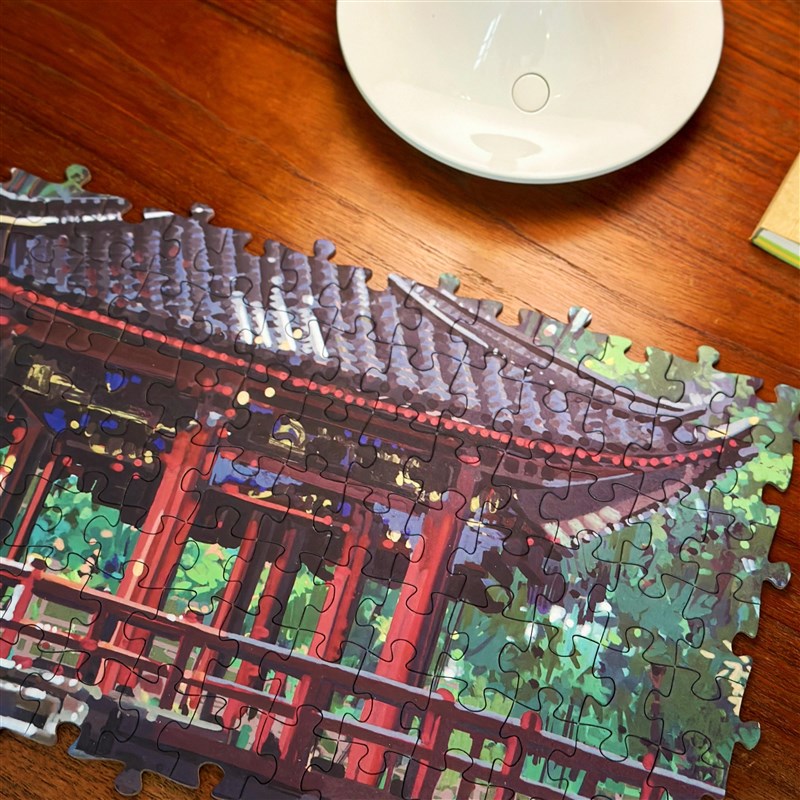 礼盒装《荷田美事》中式拼图1000片丝绒触感  52x38cm