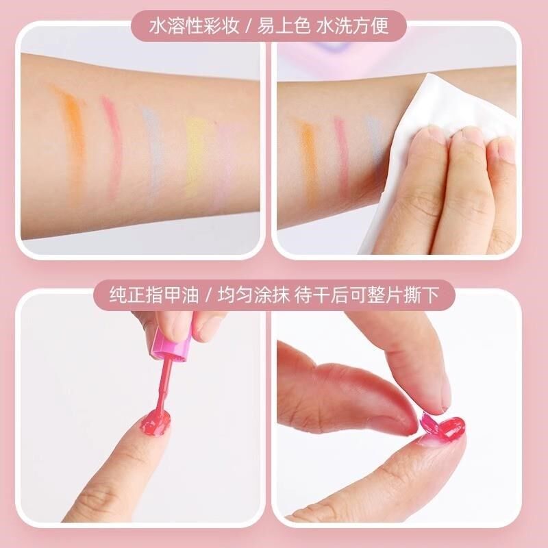 儿童绘画工具套装画画涂颜色填充填D色diy公主涂色本化妆玩具女孩