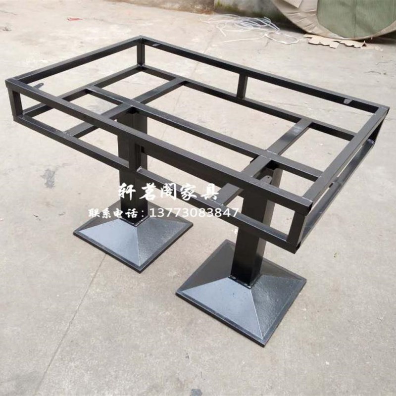 定制餐桌架不锈钢桌腿支架电镀盘底盘铸铁餐桌腿 餐脚架餐台桌脚