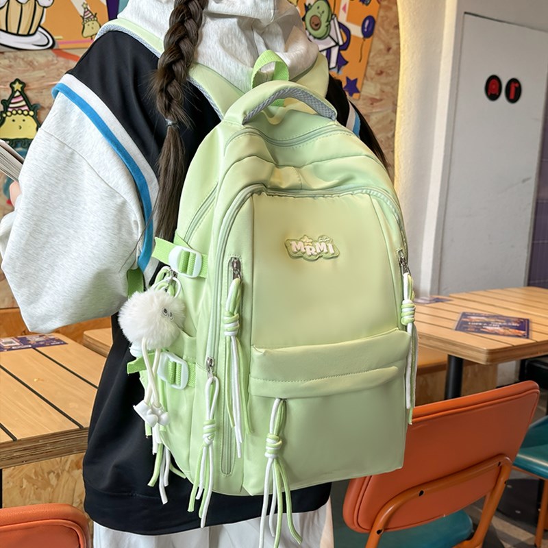 新品设计感多层大容量书包女大学生韩版高中学生背包女双肩包减负