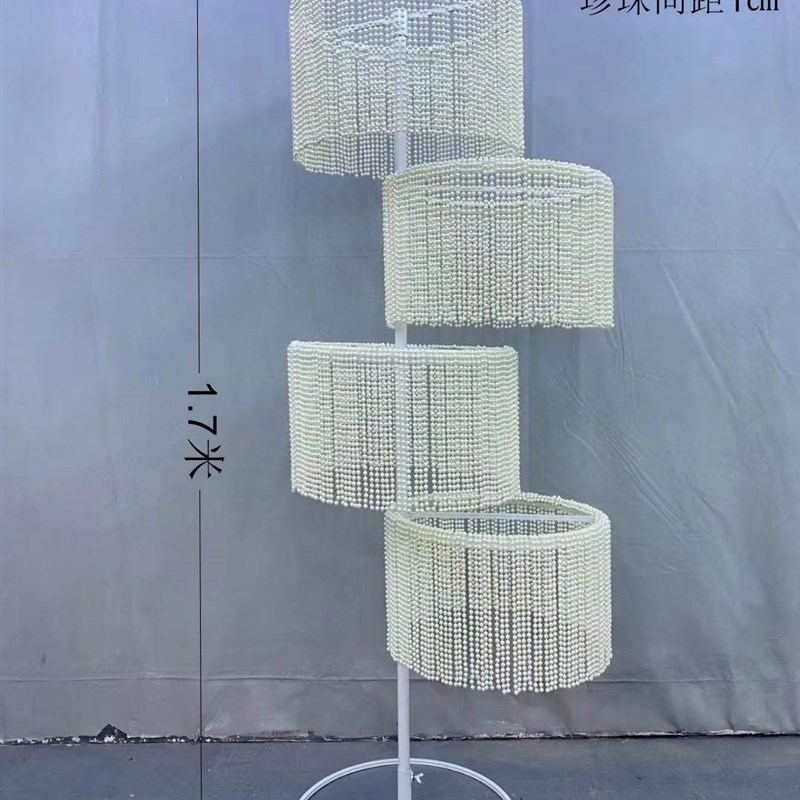 韩式亚克力水晶珠帘昭华路引婚礼堂宴会厅欧铁艺韶华摆件婚庆道具