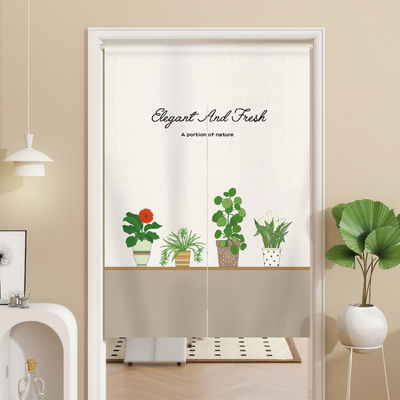 2024年新款门帘隔断帘网红卧室家用免打孔厨房卫生间遮挡帘半帘布