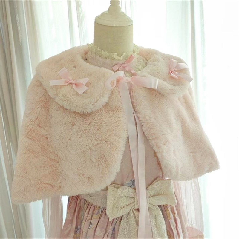 手作lolita毛绒斗篷 可以定制颜色 定制不退不换 详情页有详情