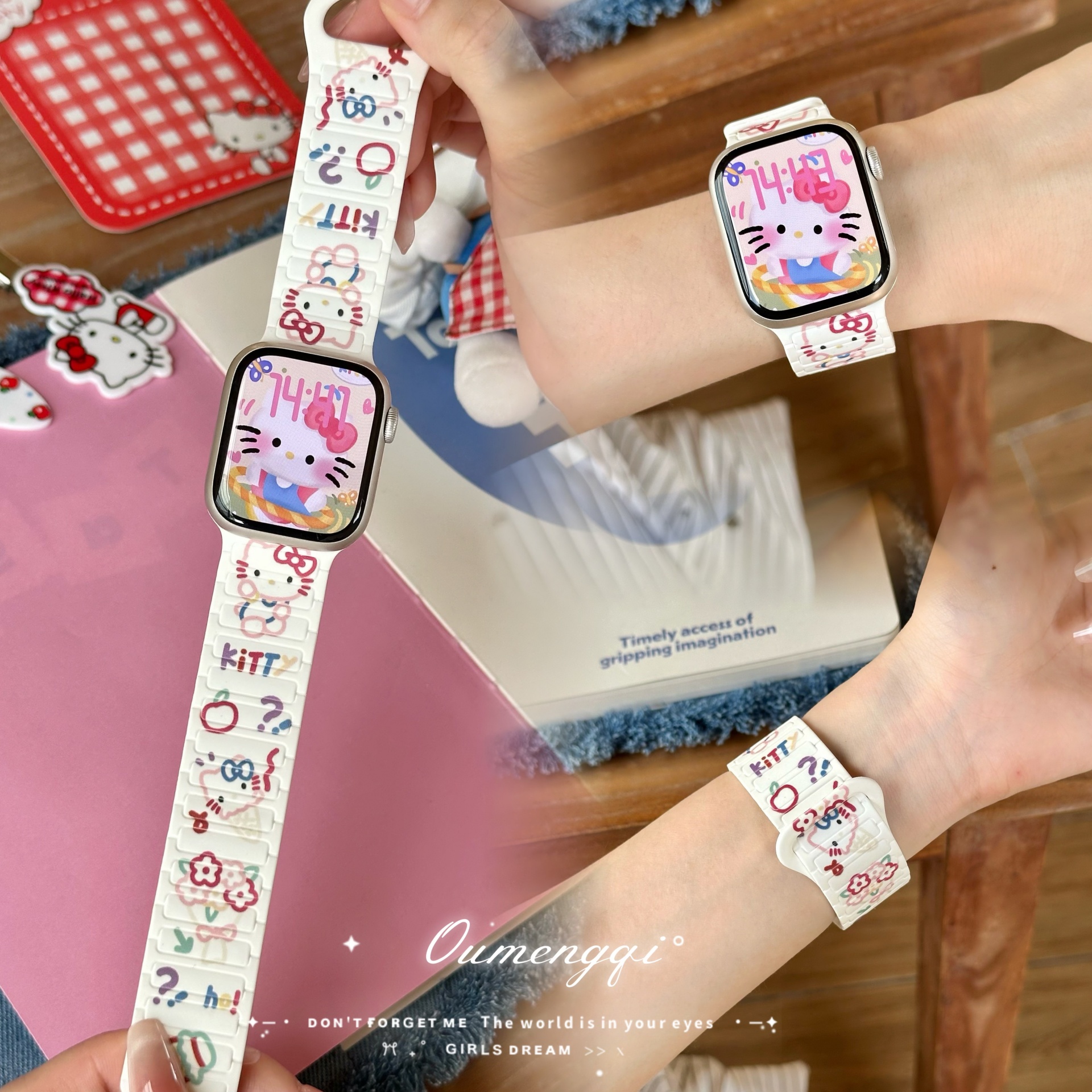 可爱卡通KT猫苹果新款手表带高级