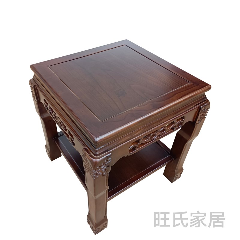 正方形沙发边几实木n角几客厅茶几边桌中式简约边柜盆景架奇石架