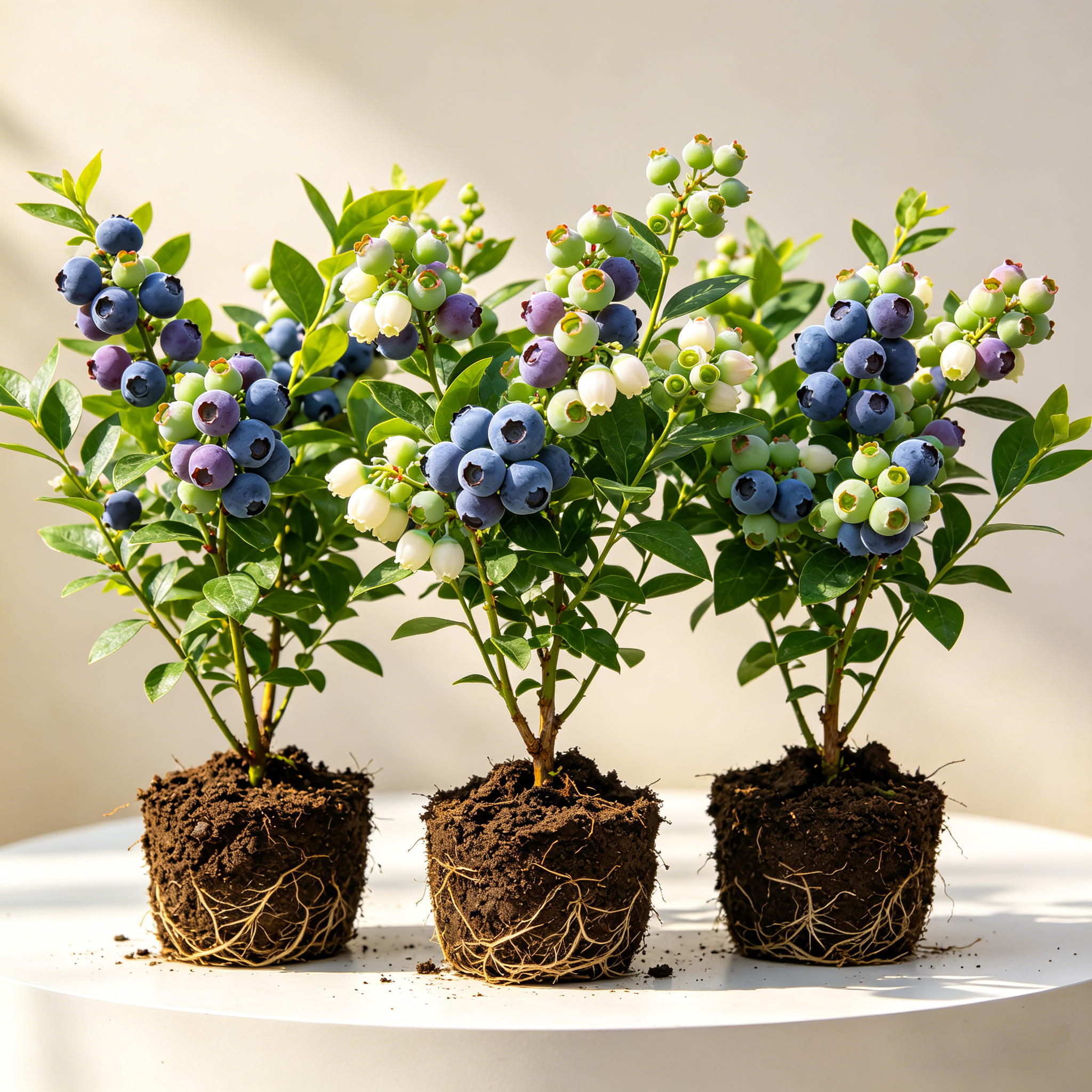 蓝莓树果苗盆栽带果特大号云南花香L25蓝莓苗室内外阳台果树果苗