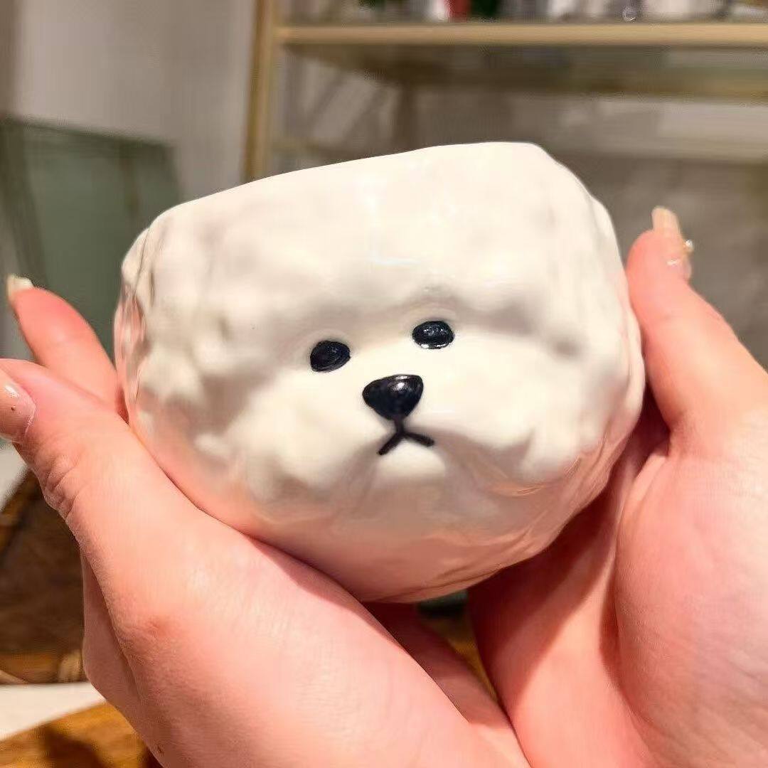 ins风比熊小狗陶瓷杯可爱创意米饭碗造型水杯治愈少女心咖啡杯子,节庆用品/礼品,文化创意杯子,淘宝优惠券,粉丝福利购,淘宝优惠卷