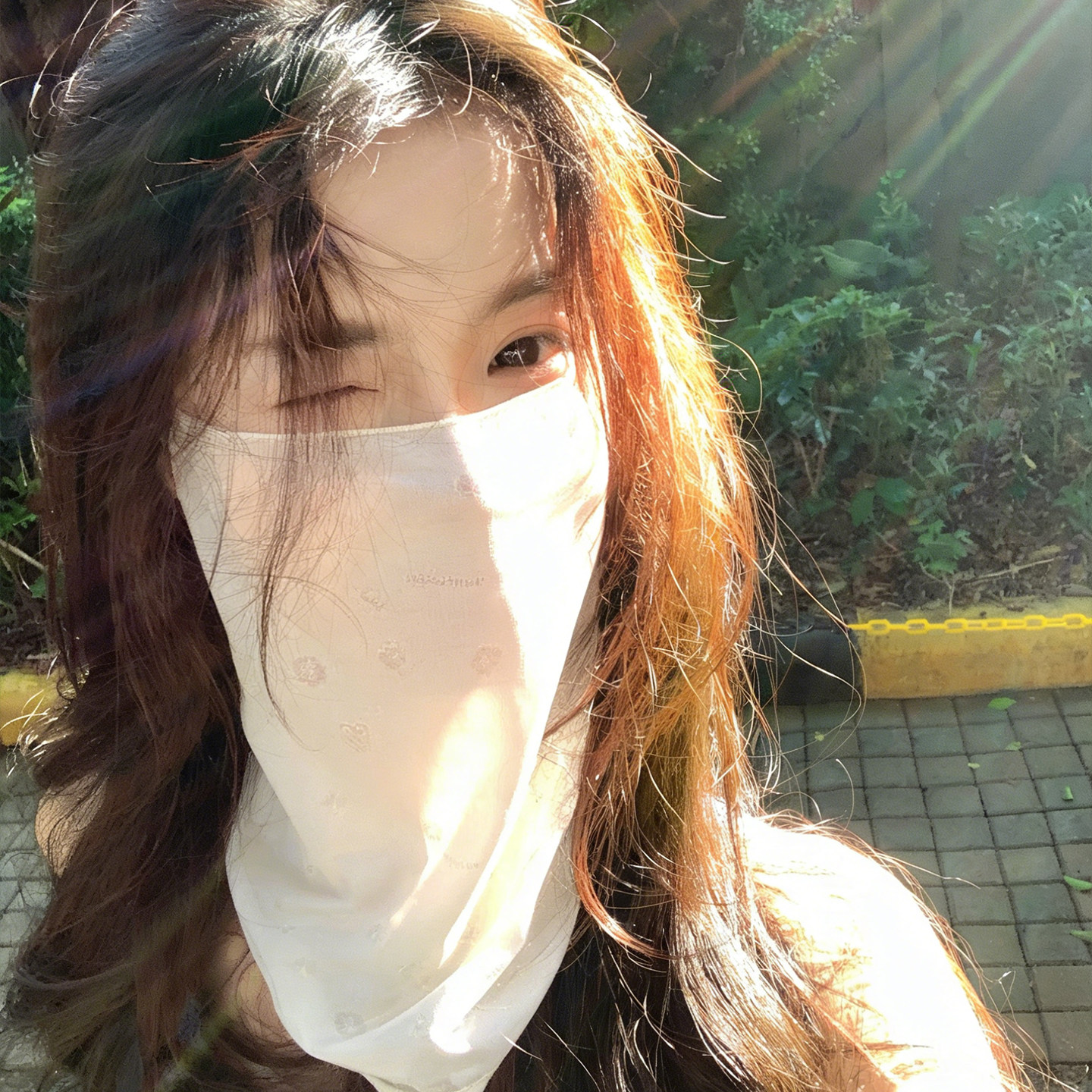 韩系甜美防晒面罩女春夏遮阳护颈脸基尼口罩面纱夏季围巾开车薄款