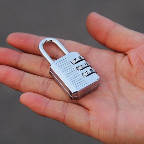 3位密码锁 挂锁 行李箱包锁 健身房密码锁 学生衣橱柜子锁小锁头