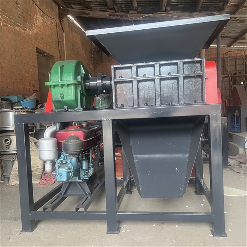 废铝撕碎机c多功能双轴油漆桶粉碎机废铜撕碎机金属废料铁罐破碎