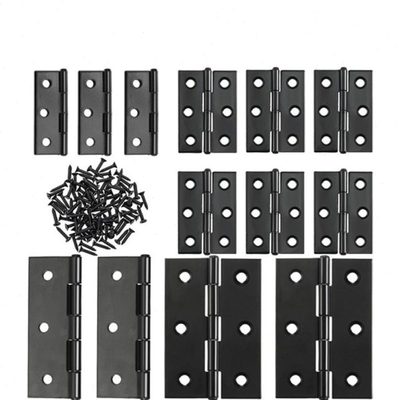 木箱盒橱柜门合页大全黑色不锈钢平开折叠页房门隐藏静音开门轴承