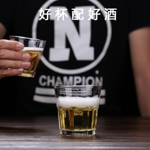钢化八角玻璃杯加厚耐摔家用威士忌杯 ktv啤酒杯酒吧专用创意个性