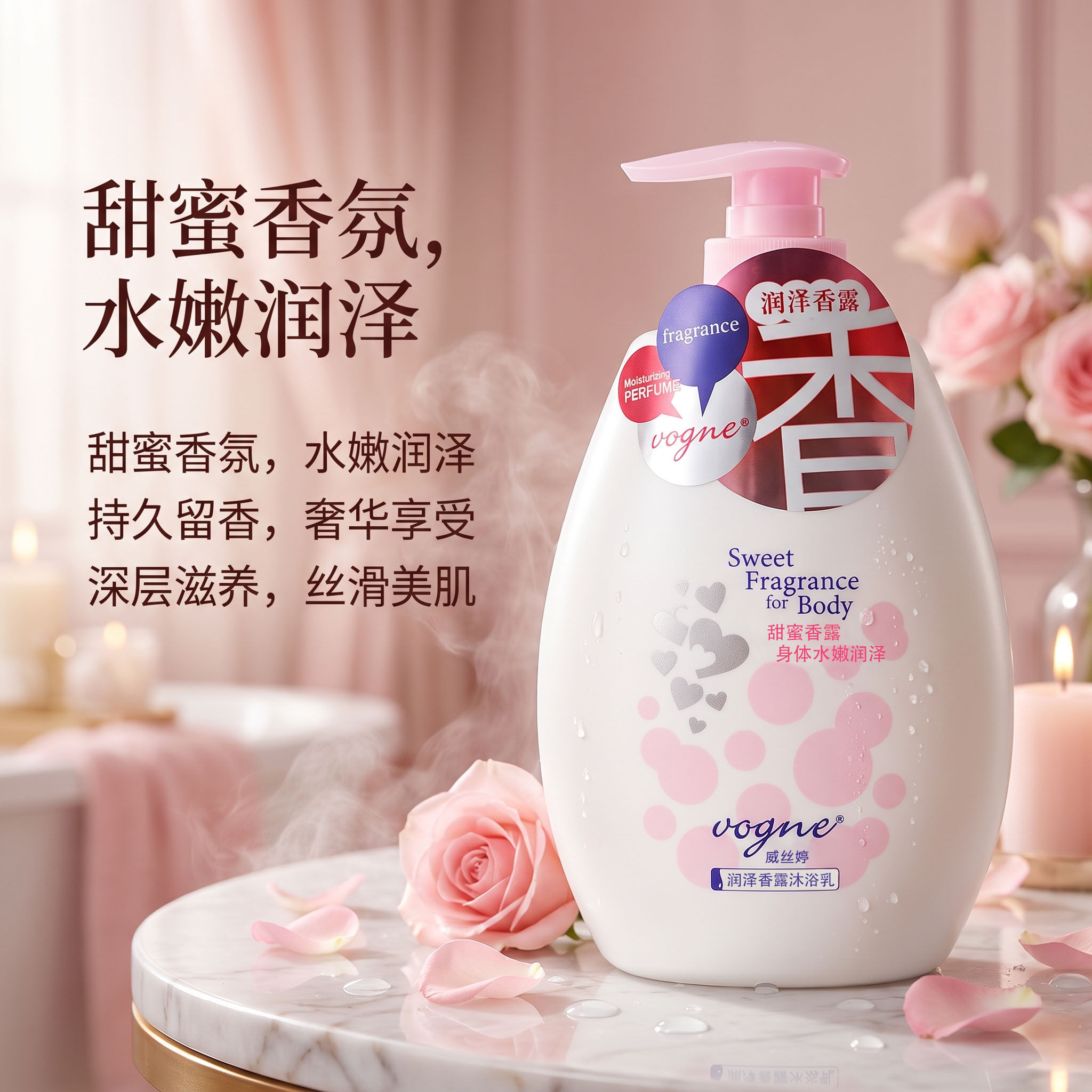 威丝婷香氛沐浴露1L家庭装