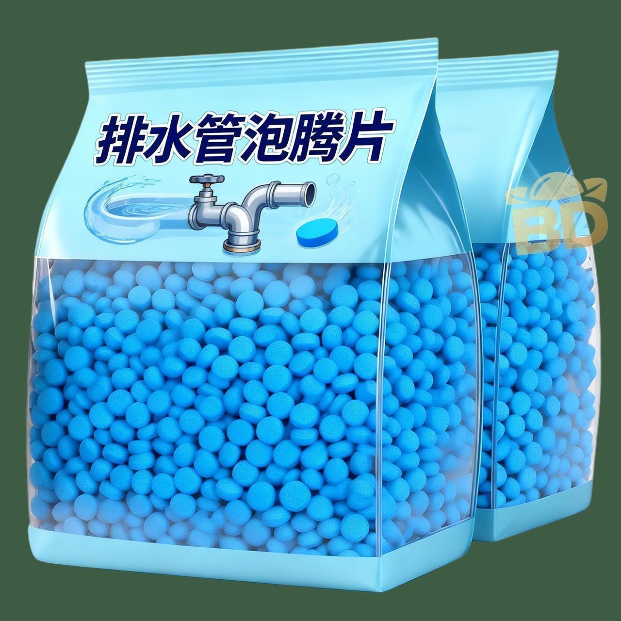 排水管泡腾片下水道除臭卫生间地漏反味除臭剂异味分解管道堵塞物