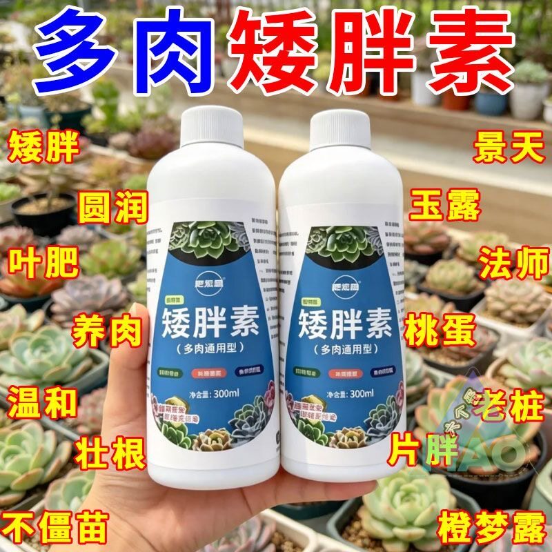 多肉矮胖素水培专用防控徒长增色助壮剂促生根矮壮素免稀释肥料