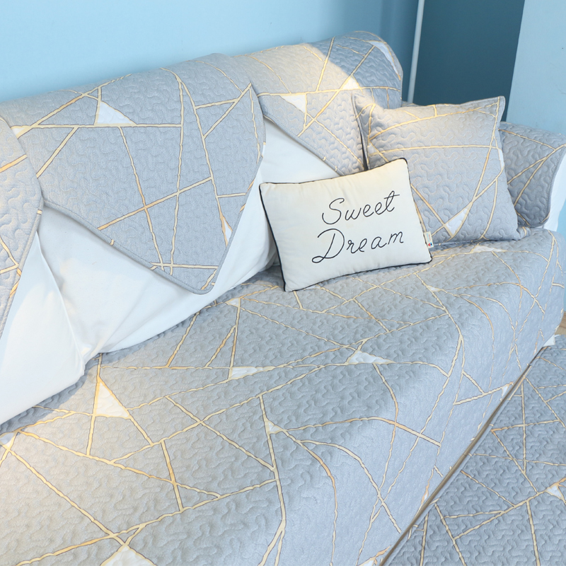 四季通用全棉沙发垫布艺客厅现z代简约防滑真皮坐垫子全包罩巾盖