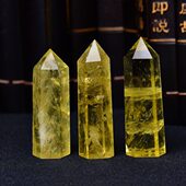Point Citrine Healing 1pc Yellow Crystal Obelisk Natural