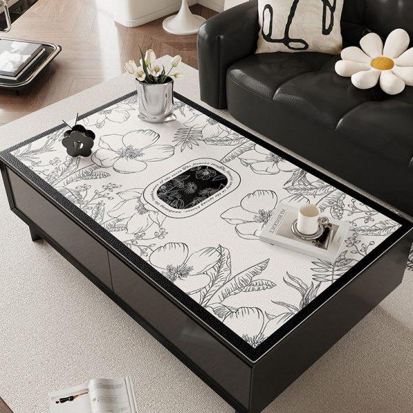 茶几桌布客厅家用长方形茶几桌面保护垫轻奢高级感免洗防水防油垫,居家布艺,茶几垫,淘宝优惠券,粉丝福利购,淘宝优惠卷