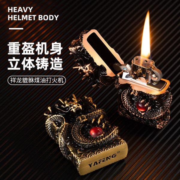 重工艺浮雕砂轮煤油打火机老式复古立体浮雕金属壳打火机,厨房/烹饪用具,厨房点火器/点火棒,淘宝优惠券,粉丝福利购,淘宝优惠卷