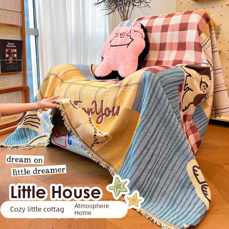 卡通单人沙发盖布四季通用头等舱A沙发套沙发巾客厅2025新款沙发