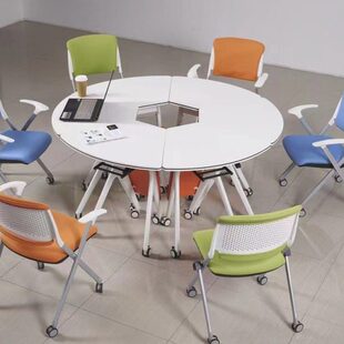 团体录播教室六角桌梯形拼接六边形团体辅导阅览学生美术智慧阅览