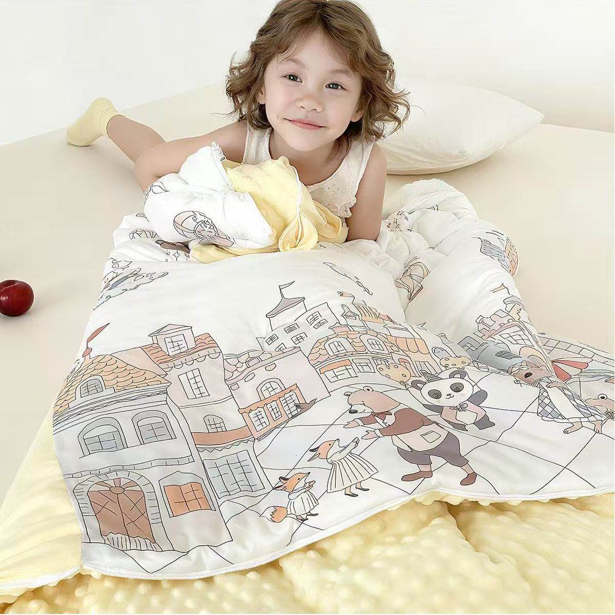 安心睡防踢被秋冬款加厚小孩睡觉