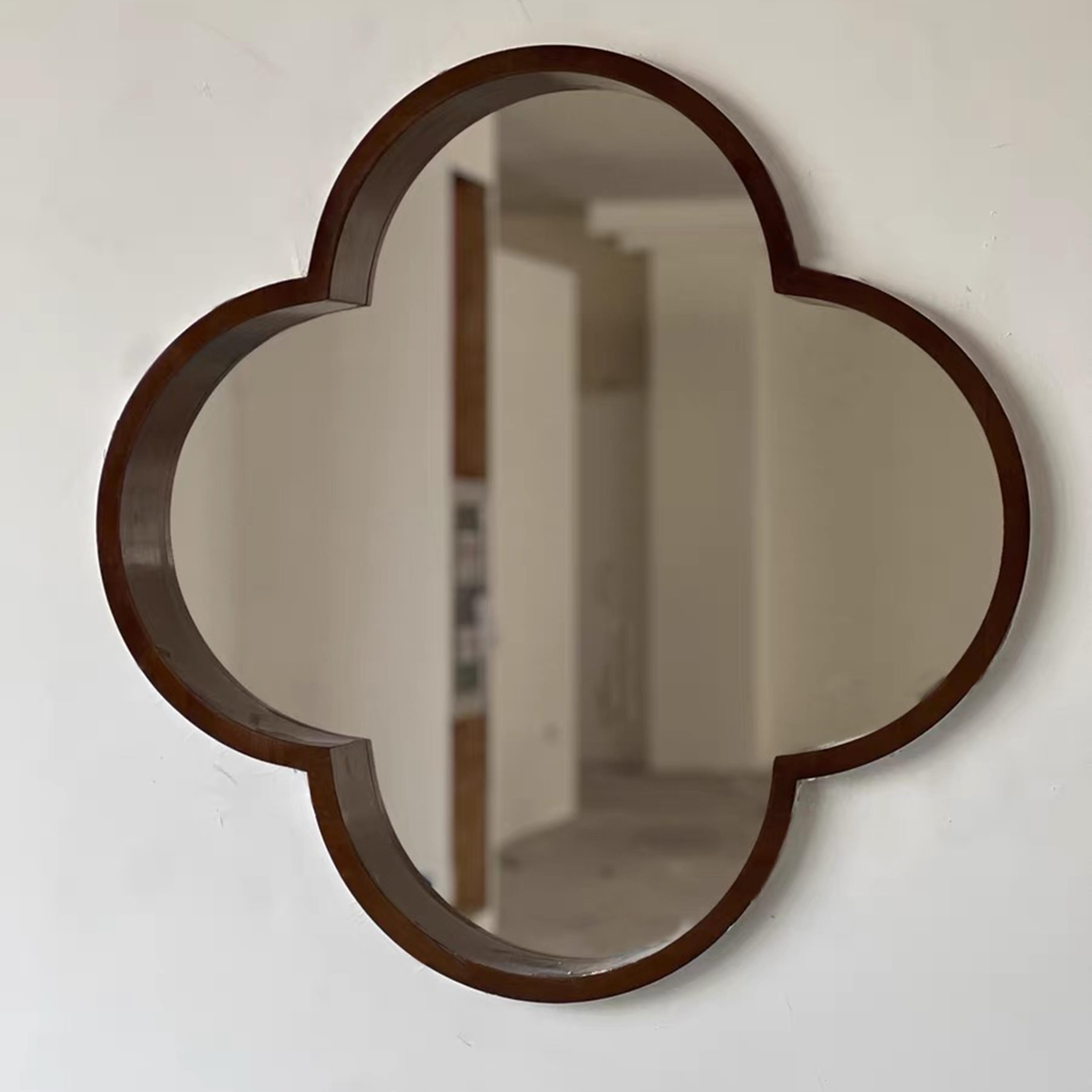 宋式美学海棠花窗覆古装饰屏风玄关隔断实木梅花窗框中式轩窗定制