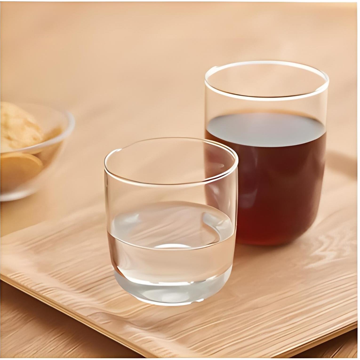 日式MJ玻璃杯耐高温水杯咖啡杯家用耐热防爆豆浆牛奶高硼硅胖胖杯