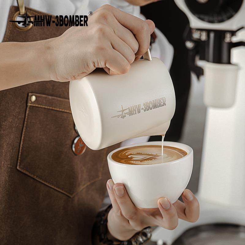 MHW-3BOMBER轰炸机拉花杯 拉花缸 打奶不包纹304不锈钢尖嘴拉花