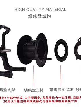 罗科斯通绕线盘PCmD线缆盘光纤网线音频线散线卷线盘线缆车线盘