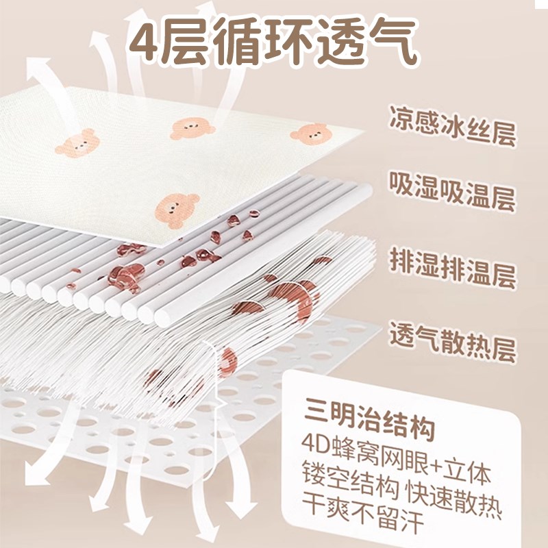 枕套夏季冰丝透气单个40x60儿童凉席枕巾枕片30x50宝宝夏天枕头套