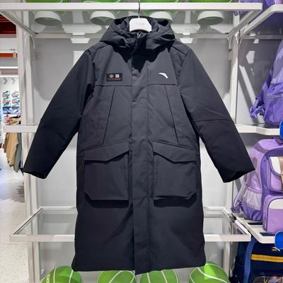 安踏男童2025冬季男大童352616909中国冰雪户外防风长款羽绒服