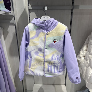 安踏女童连帽外套2026春季新款女大童马甲上衣两件套 362618608